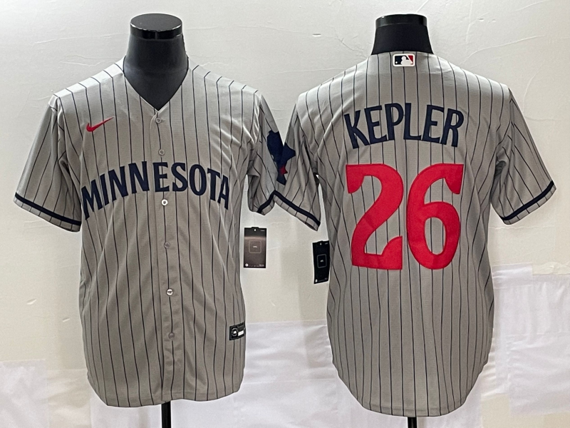 Men's Minnesota Twins Max Kepler #26 Gray Alternate Replica Player Jersey