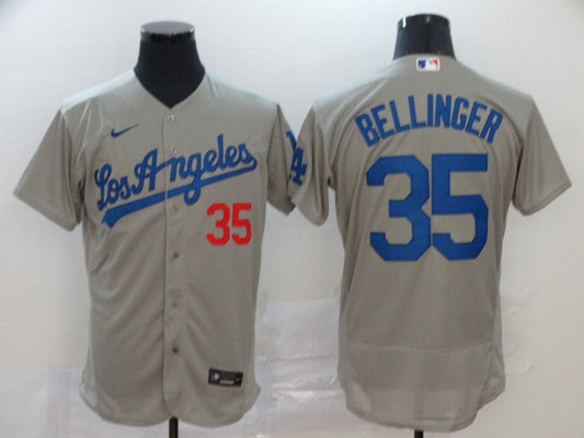 Men's Los Angeles Dodgers Cody Bellinger #35 Gray Fashion Stitched Jersey