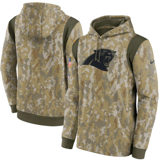 Men's Carolina Panthers NFL 2021 Salute to Service Hoodie Camouflage