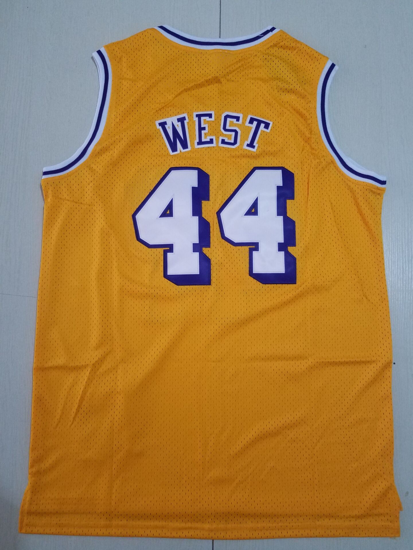 Men's Los Angeles Lakers Jerry West Gold Big & Tall Hardwood Classics Jersey