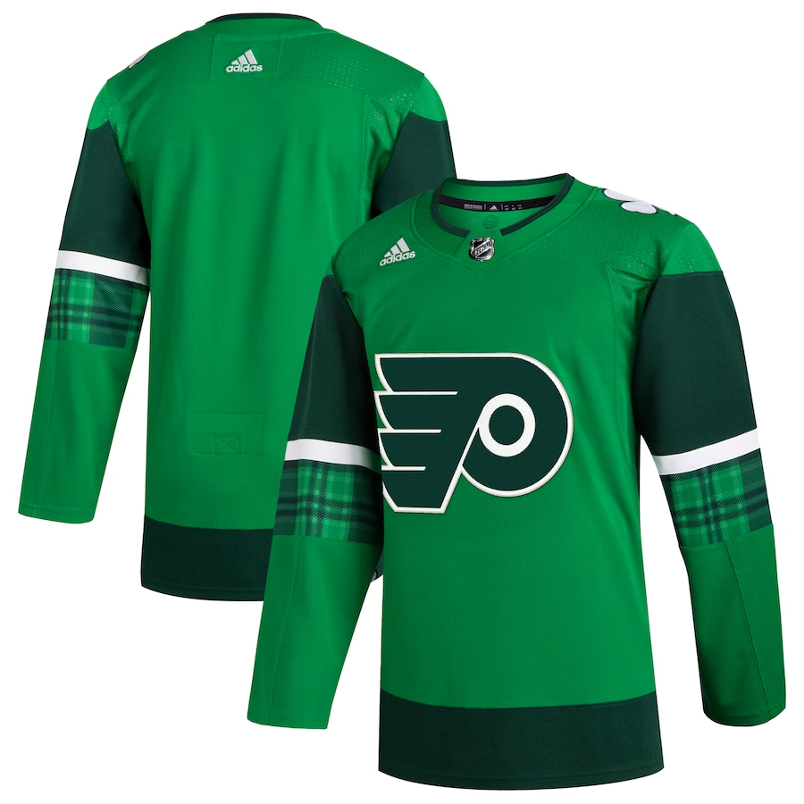 Men's Philadelphia Flyers Kelly Green 2023 St. Patrick's Day Primegreen Authentic Blank Jersey