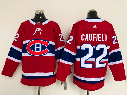 Men's Montreal Canadiens Cole Caufield #22 Red Player Jersey