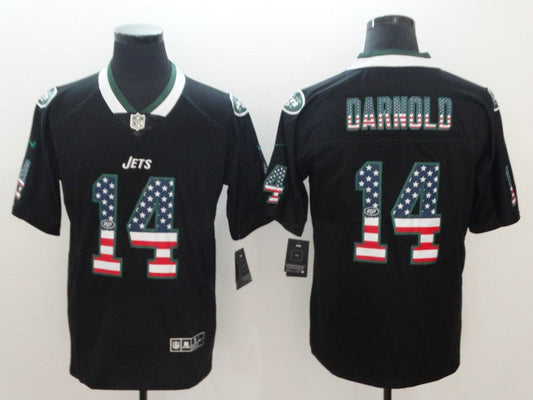 Men's New York Jets #14 Sam Darnold Black Game Player Jersey