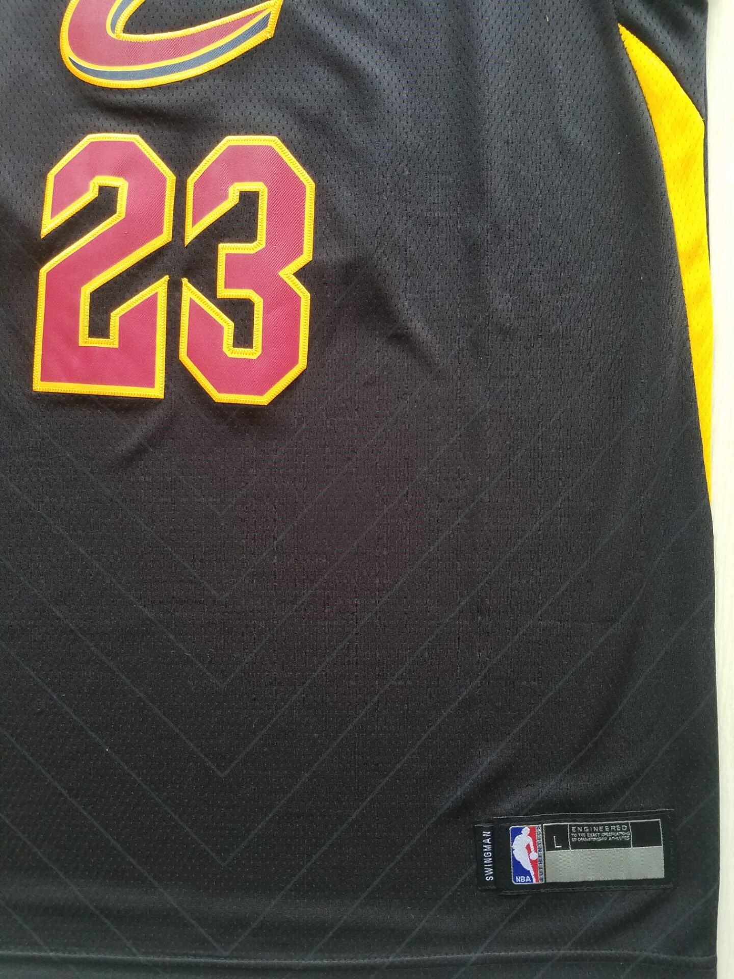 Men's Cleveland Cavaliers LeBron James #23 Black Swingman Player Jersey