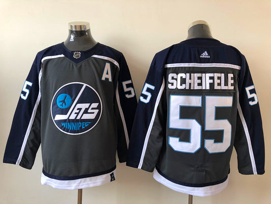 Men's Winnipeg Jets Mark Scheifele #55 Gray Player Jersey