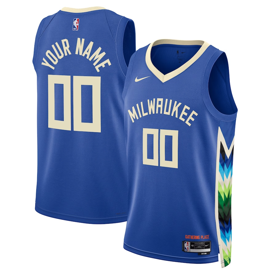 Men's Milwaukee Bucks Royal 2022/23 Swingman Custom Jersey - City Edition