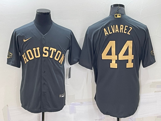 Men's Houston Astros Yordan Alvarez #44 Gray Replica Baseball Jersey