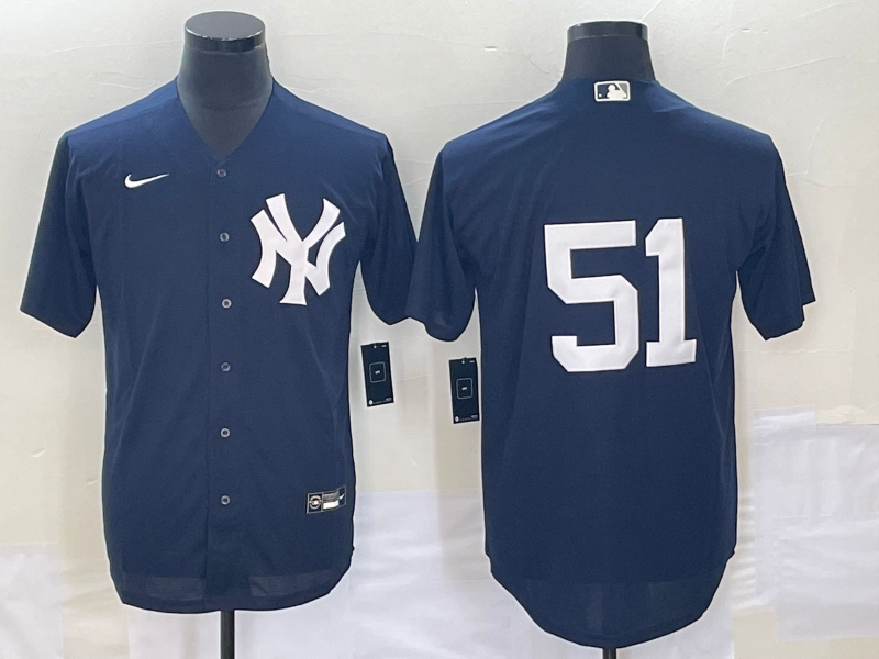 Men's New York Yankees Bernie Williams #51 Navy Replica Player Name Jersey