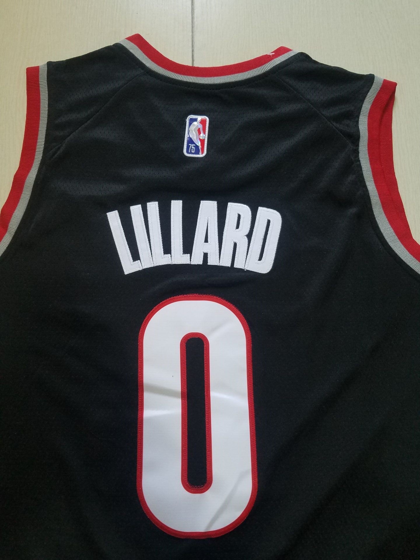 Men's Portland Trail Blazers Damian Lillard #0 Black Swingman Jersey