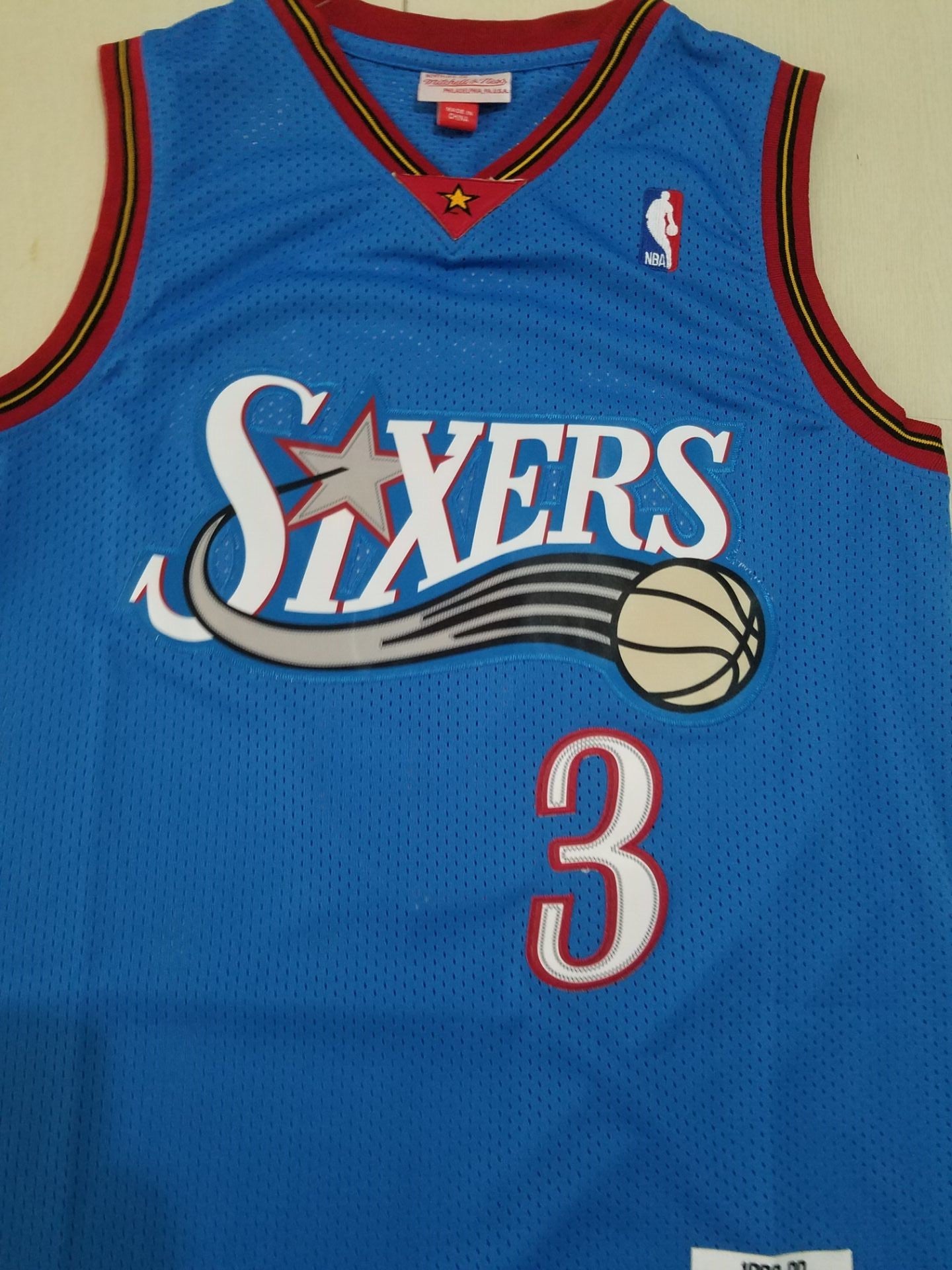 Allen Iverson #3 Philadelphia 76ers Blue Swingman Jersey Full Size