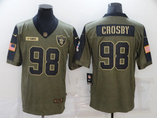 Men's Las Vegas Raiders Maxx Crosby #98 Brown Game Jersey