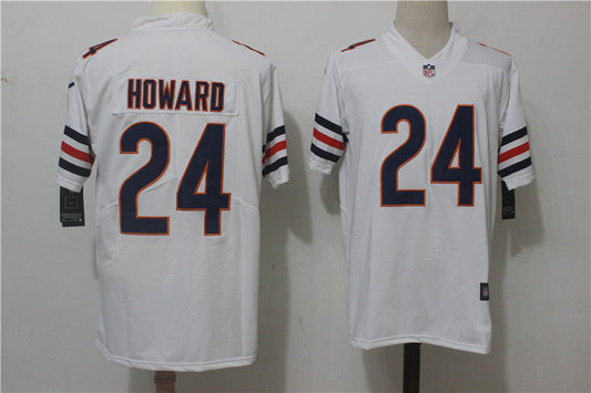 Men's Chicago Bears Jordan Howard #24 White Game Jersey