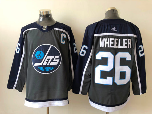 Men's Winnipeg Jets Blake Wheeler #26 Gray Player Jersey