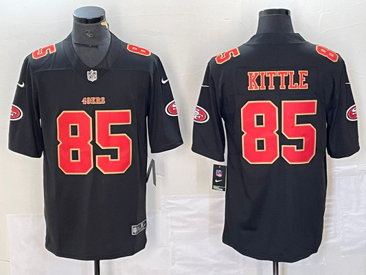 Men's San Francisco 49ers George Kittle #85 Black Fashion Game Jersey