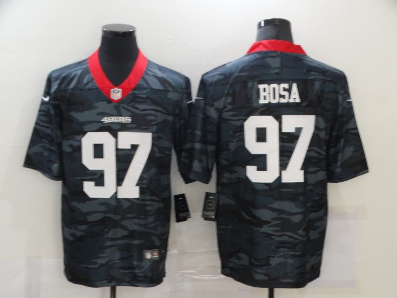 Men's San Francisco 49ers Nick Bosa #97 Gray Camouflage Game Jersey