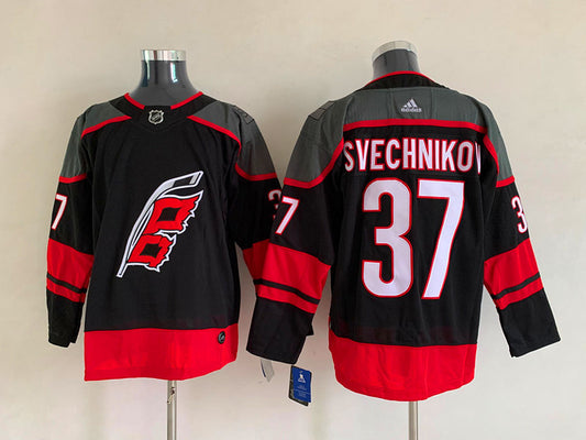 Men's Carolina Hurricanes Andrei Svechnikov #37 Black Home Breakaway  Player Jersey