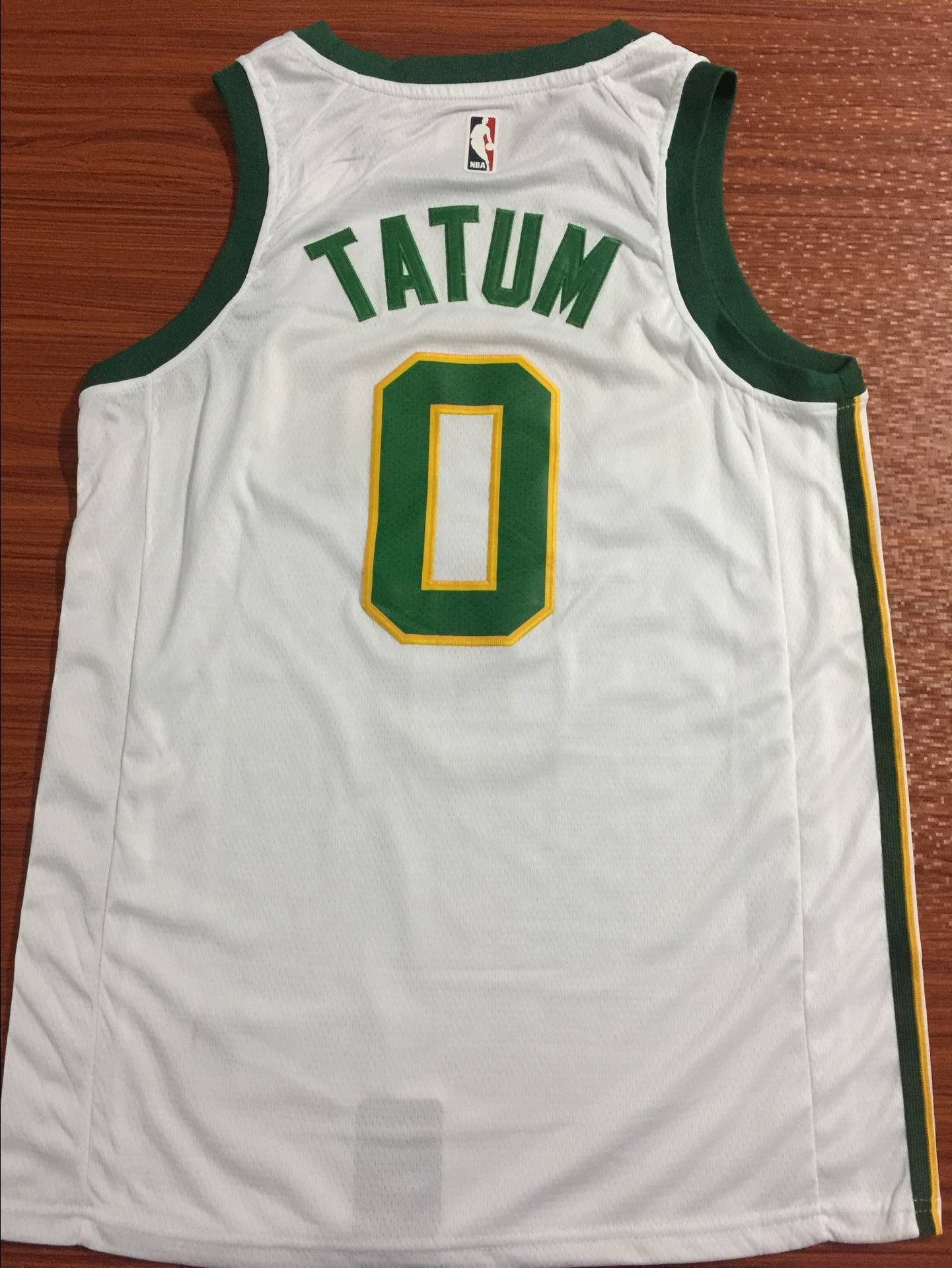 Men's Boston Celtics Jayson Tatum #0 White Swingman Jersey