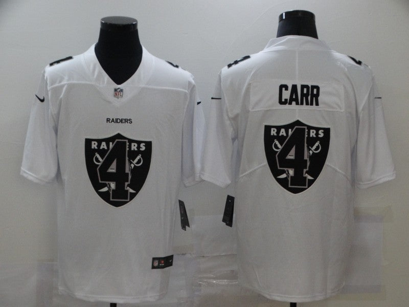 Men's Las Vegas Raiders Derek Carr #4 White Player Game Jersey