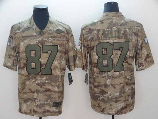 Men's Kansas City Chiefs Travis Kelce #87 Camouflage Game Jersey