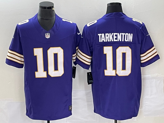 Men's Minnesota Vikings Fran Tarkenton #10 Purple Classic Player Jersey