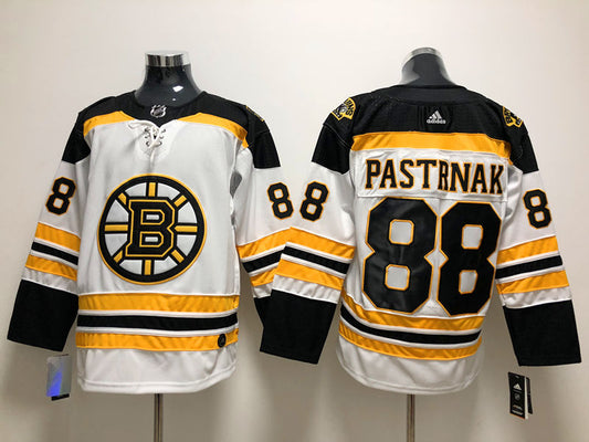 Men's Boston Bruins David Pastrnak #88 White Player Jersey