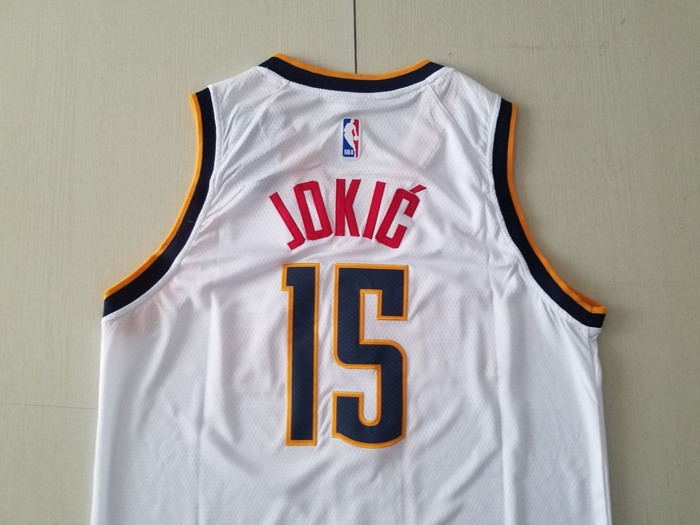 Men's Denver Nuggets Nikola Jokic #15 NBA White 2020/21 Swingman Jersey