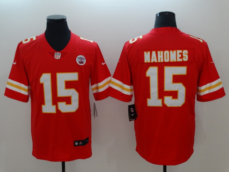 Men's Kansas City Chiefs Patrick Mahomes #15 Red Game Jersey