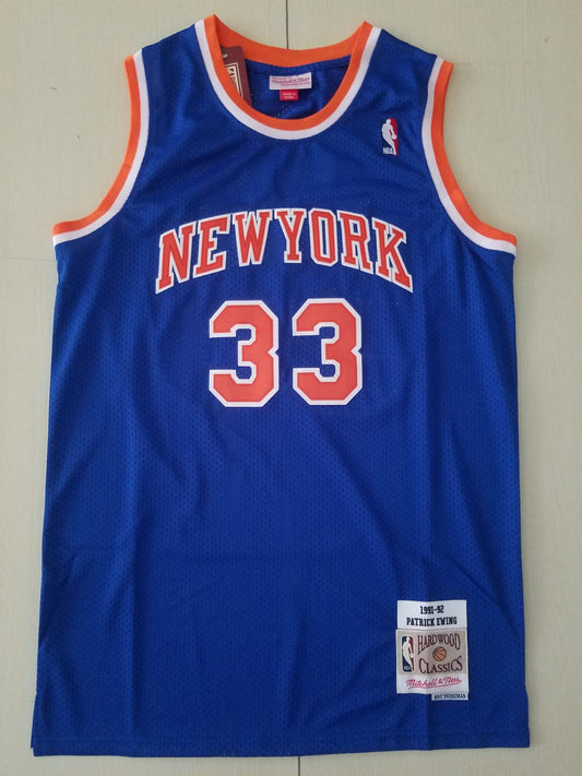 Men's New York Knicks Patrick Ewing 1991-92 Hardwood Classics Player Jersey