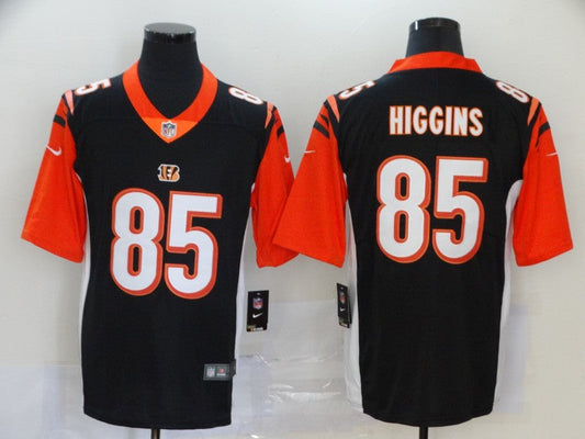 Men's Cincinnati Bengals Tee Higgins #85 Black Game Jersey