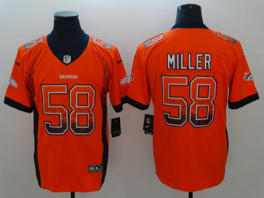 Men's Denver Broncos Von Miller #58 Orange Authentic Game Jersey