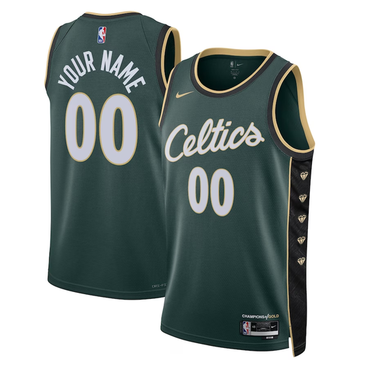 Men's Boston Celtics Kelly Green 2022/23 Swingman Custom Jersey - City Edition