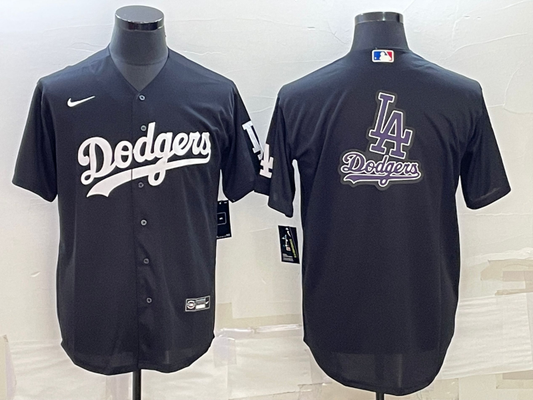 Men's Los Angeles Dodgers Black Authentic Patch Jersey