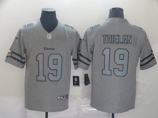 Men's Minnesota Vikings Adam Thielen #19 Gray Game Jersey