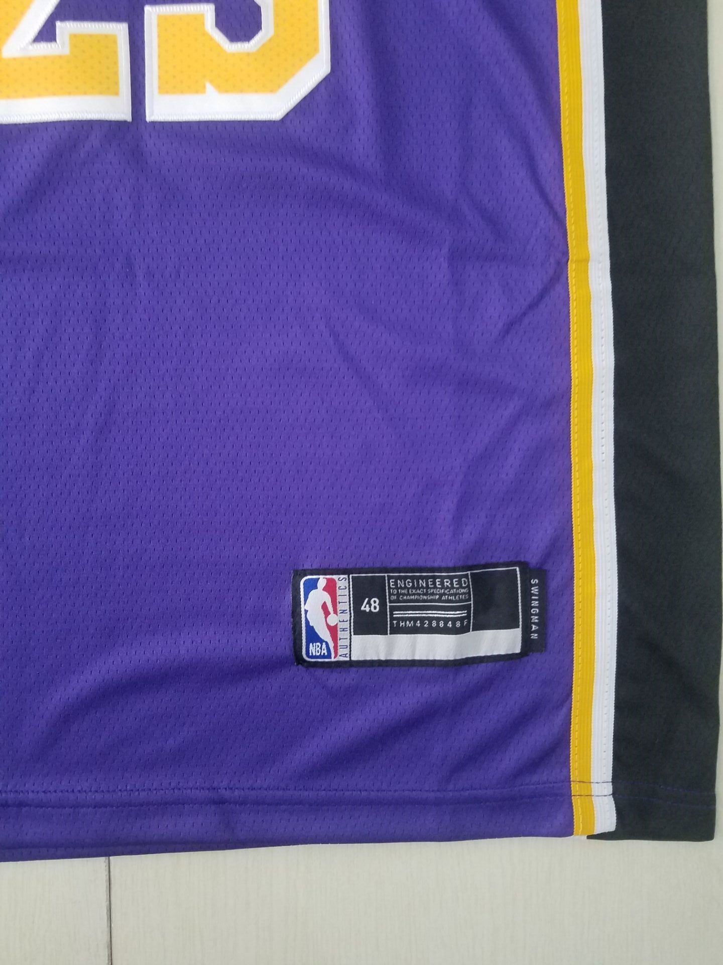 Men's Los Angeles Lakers LeBron James #23 NBA Purple Swingman Jersey