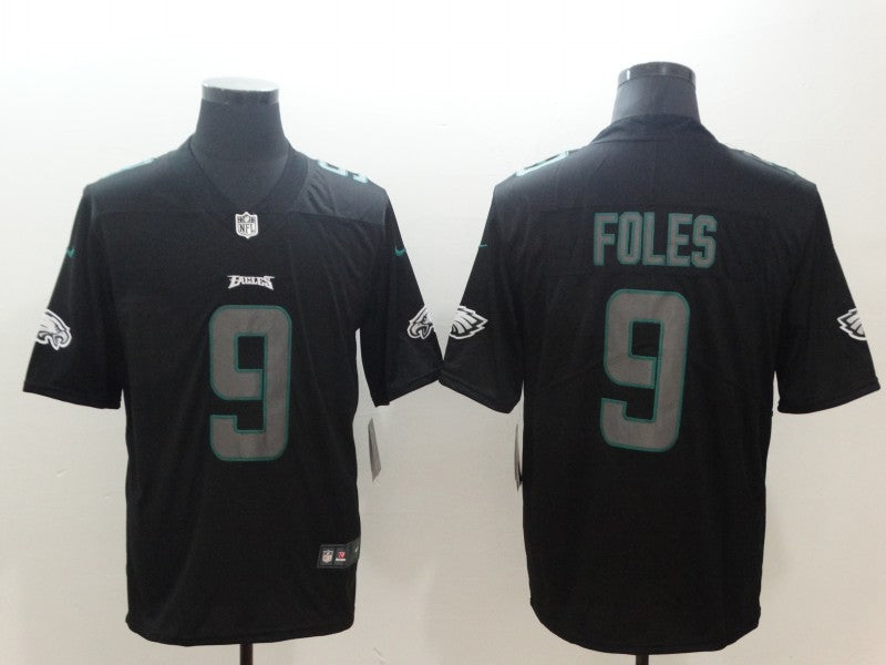 Men's Philadelphia Eagles Nick Foles #9 Black Game Player Jersey