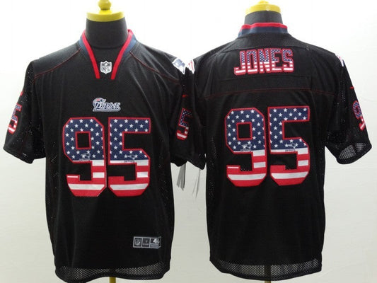 Men's New England Patriots Chandler Jones #95 Black Player Game Jersey