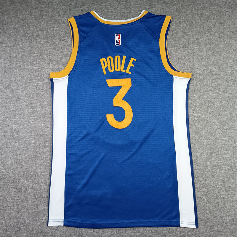 Men's Golden State Warriors Jordan Poole #3 Royal 2022/23 Fast Break Replica Player Jersey - Icon Edition