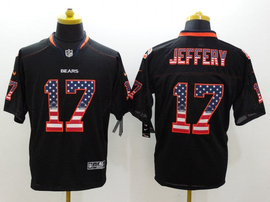 Men's Chicago Bears Alshon Jeffery #17 Black Game Jersey