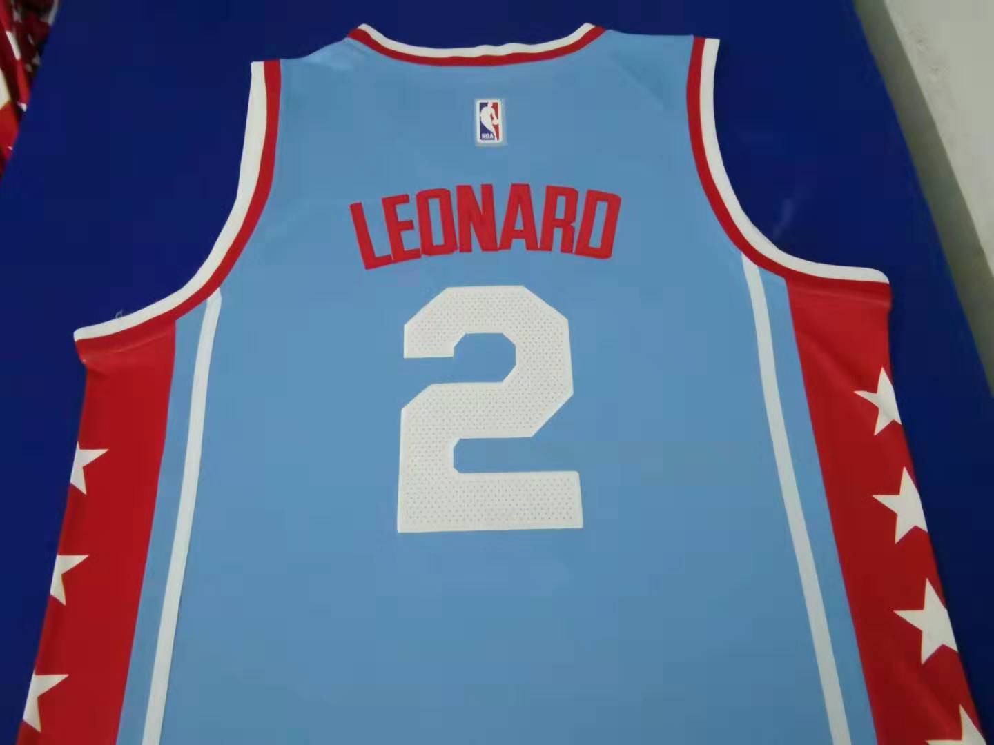 Men's LA Clippers Kawhi Leonard #2 NBA Player Jersey - Retro Blue