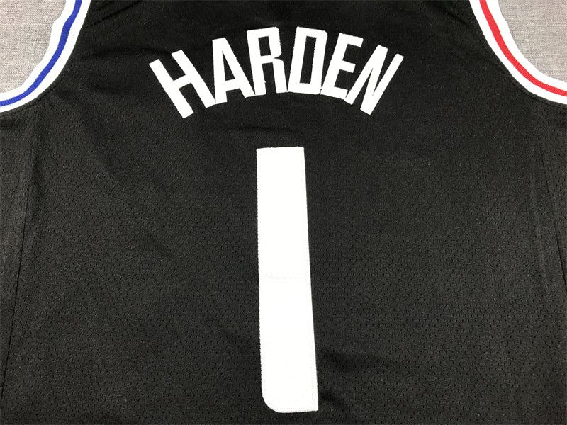 Men's LA Clippers James Harden #1 Black 2022/23 Swingman Jersey - City Edition