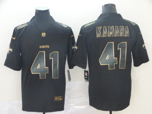 Men's New Orleans Saints Alvin Kamara #41 Black Alternate Game Player Jersey