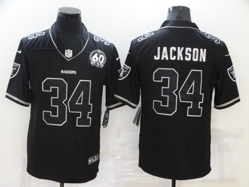 Men's Las Vegas Raiders #34 Bo Jackson Black Game Jersey