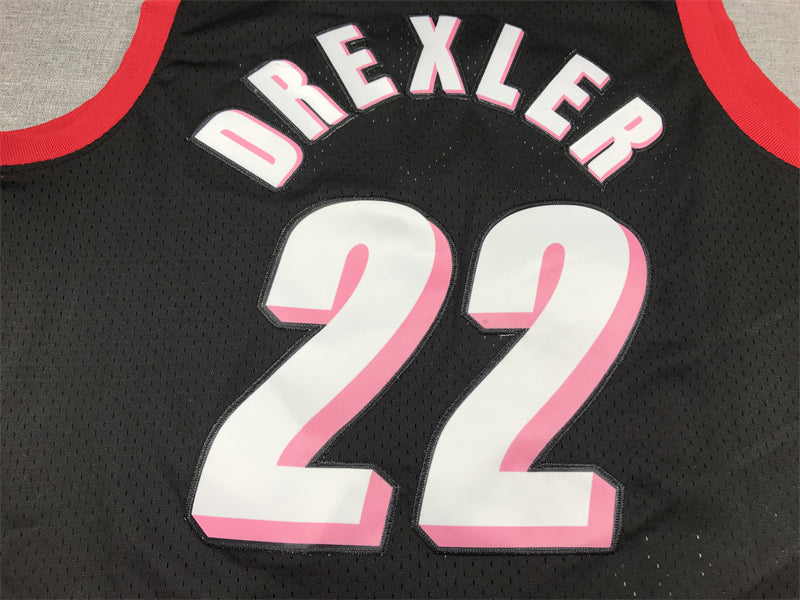 Men's Portland Trail Blazers Clyde Drexler #22 Black 1991-92 Hardwood Classics Swingman Jersey