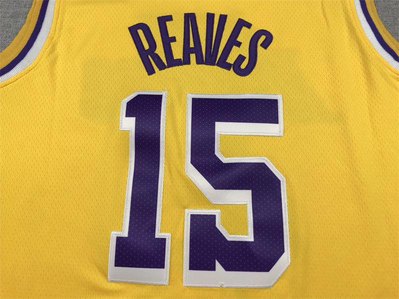 Men's Los Angeles Lakers Austin Reaves #15 Gold 2022/23 Swingman Jersey - Icon Edition