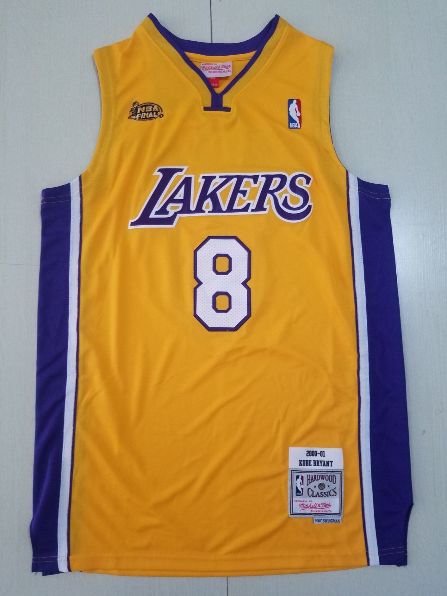 Men's Los Angeles Lakers Kobe Bryant 2000-01 Hardwood Classics Authentic Jersey