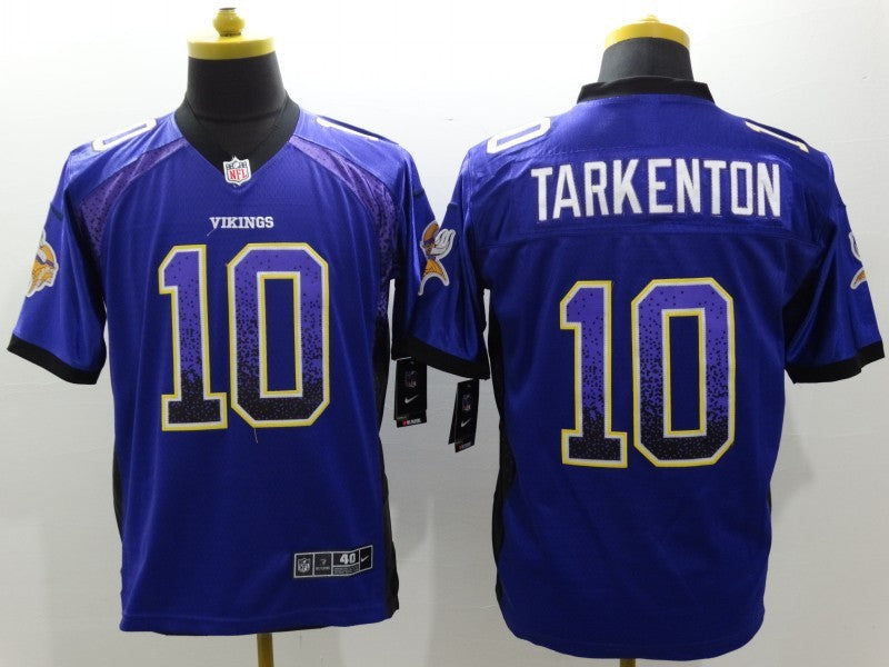 Men's Minnesota Vikings Fran Tarkenton #10 Purple Game Jersey