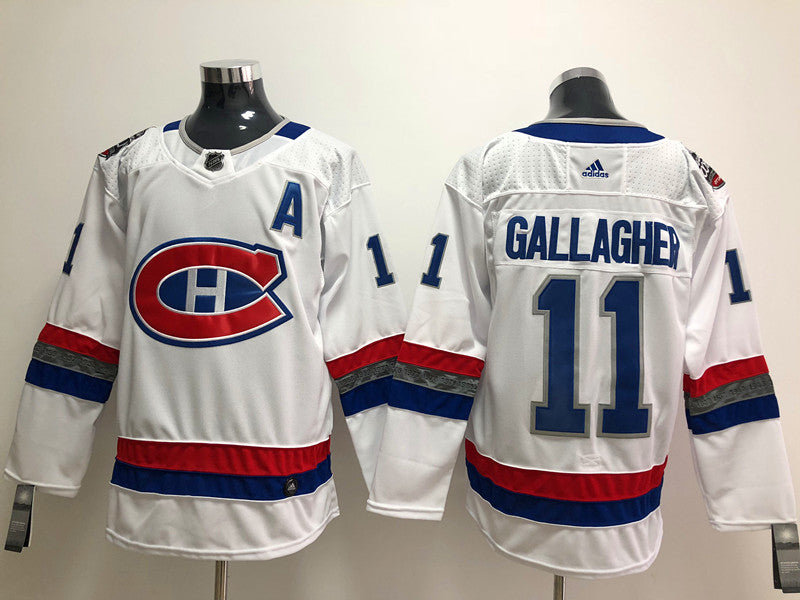 Men's Montreal Canadiens Brendan Gallagher #11 White Player Jersey