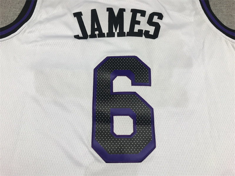 Men's Los Angeles Lakers LeBron James #6 White 2022/23 Authentic Jersey - City Edition