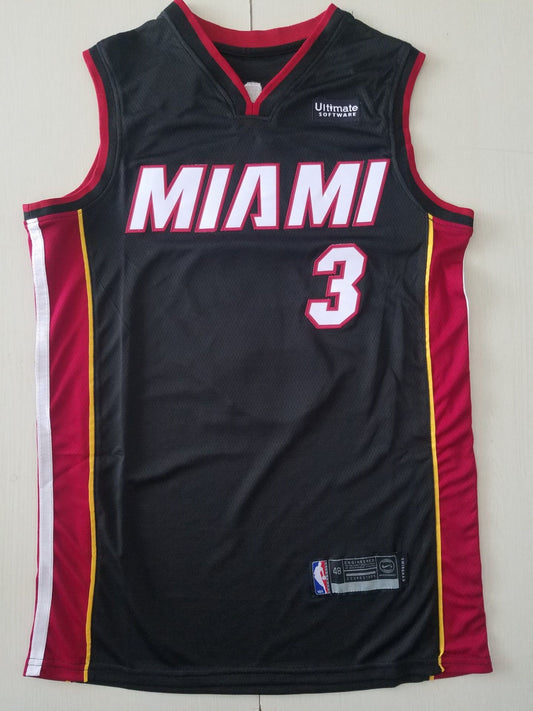 Men's Miami Heat Dwyane Wade #3 Black 2020/21 Swingman Player Jersey