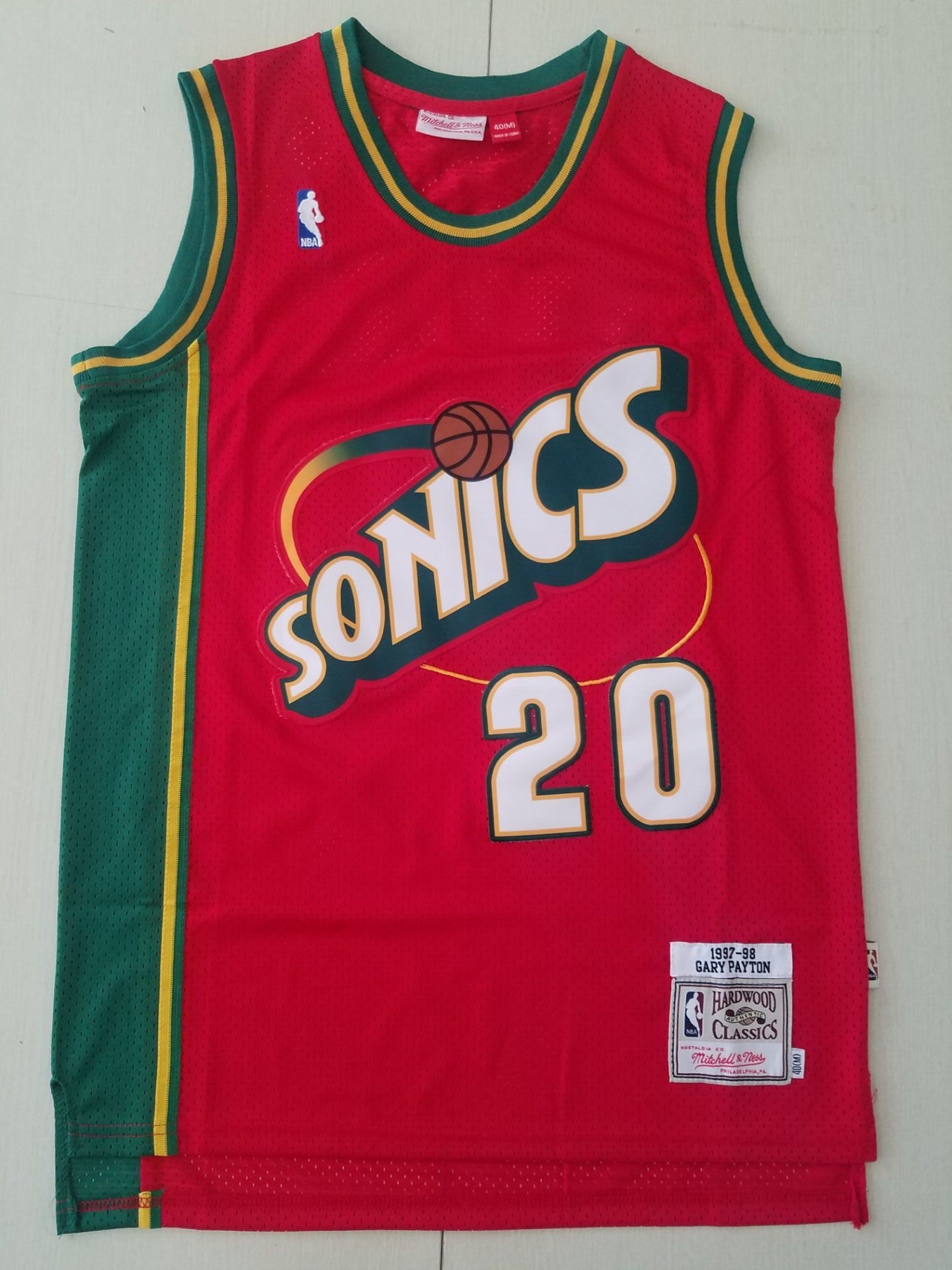 Men's Seattle SuperSonics Gary Payton 1997-98 Hardwood Classics Swingman Jersey